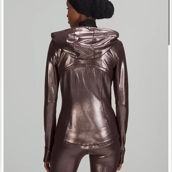 043.Lululemon Define hooded jacket shine radiant foil print French press sizes 8 - Picture 2 of 16